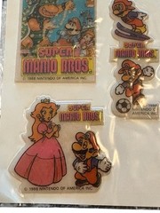 Nintendo Video Games 1988 Vintage Puffy Stickers Mario Punch-Out Zelda Rad Racer