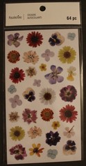 New Recollections scrapbook stickers Colorful Flowers wildflowers 2 sheets