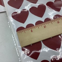 Greenbrier Heart Scratch Off Stickers Red Silver Gold Lot