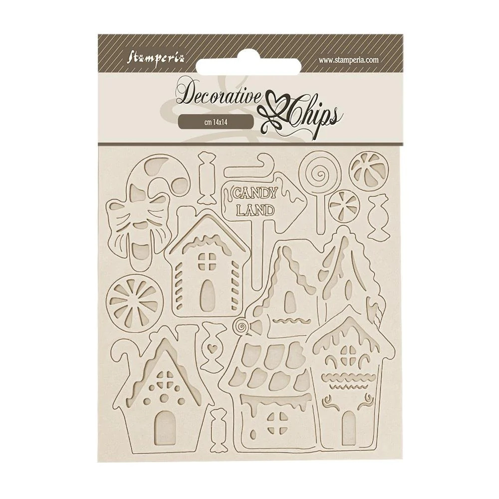 Stamperia Decorative Chips aka Chipboard – Candy Christmas, SCB272