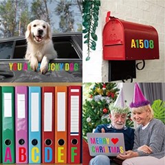 24 Sheets Self Adhesive Letters Stick on Vinyl Letters Capital 2 Inch Colorful