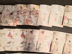 Orig Retro Material Pack 100 Pc Scrapbooking JJ Craft Kit Papers Elegant Time