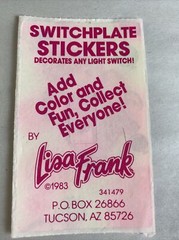 Lisa Frank Vintage 80s Sticker Teddy Bear Ballon’s light switch cover