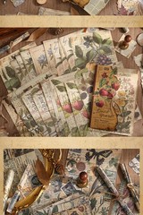 30 pcs Vintage Scrapbooking Stickers DIY Craft Supplies for Album Planner