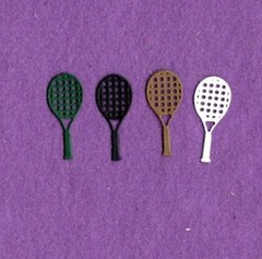 SPORTS TENNIS RACKET die cuts school cards scrapbook