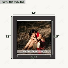 10 Pack Acid Free Picture Mats Bevel Cut White Core Frame Mattes for Photos