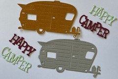 HAPPY CAMPER Die-Cut Set(6pc) Travel Trailer•Roadtrip•Family •Friends•Vacation•