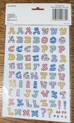 KeepSake Essentials Print Alpha Small Alphabet Design Letters Scrapbook Stickers