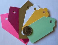 LARGE TAG COUPLE Die-Cut Embellishments(6pc)Label •Journaling•Gift•Card Making•