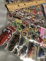 4 Random Different Sheets 3D Puffy Stickers Children Kids Gift Reward USA Seller