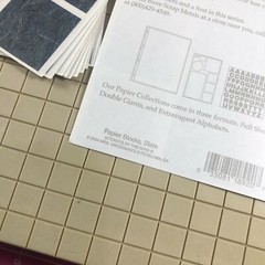 10 Mrs Grossmans Papier Blocks Slate Stickers Homemade Paper Rustic Dark Grey