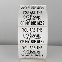 You Are the Heart of My Business Stickers Labels Thank You Packaging labels