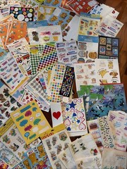 MASSIVE COLLECTION 1980’s 90’s Stickers Foil Puffy Wiggle Eyes 292 Sheets Vtg