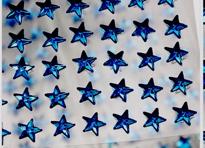6mm Blue Stick On Star Gems Self Adhesive – 250 Pieces