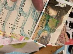Unique Handmade Scrap Paper Art Journal Mixed Media Embellishments