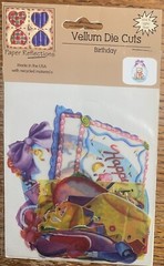 DMD Paper Reflections Happy Birthday Vellum Die-Cuts Gift Balloons Hat Scrapbook