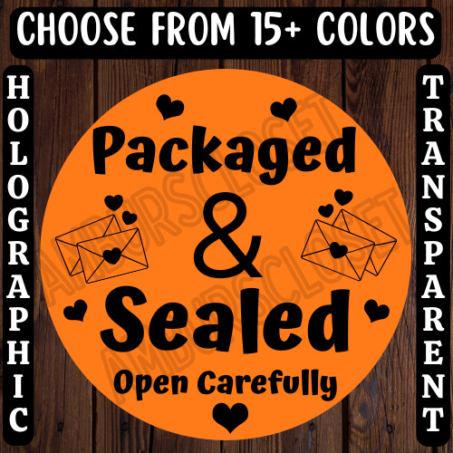 40 THANK YOU STICKERS 2″ ROUND LABELS SEALS PACKAGED & SEALED OPEN CAREFULLY