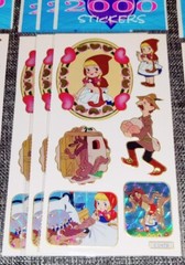 Little Red Riding Hood Fairy Tale Theme Stickers 9 Sheets Big Bad Wolf NOS