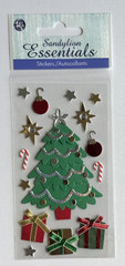 Sandylion Essentials Christmas Tree Scrapbooking Stickers Presents Candy Cane