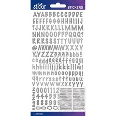 Scrapbooking Crafts Stickers Sticko Alphabet Numbers Silver Foil Marker Small 2