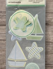 Martha Stewart Sailboat & StarBaby Boy Pop-Up Scrapbooking Stickers NEW
