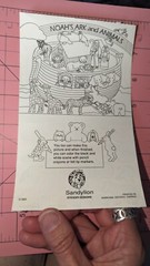 Vintage Sandylion Noahs Ark Stickers Activity Sheet 1 Sheet
