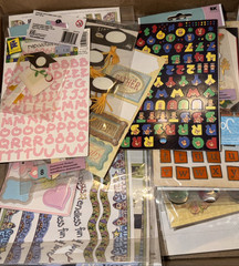 Lot Papercrafting Junk Journal Stamps Paper Stickers Diecuts CTMH Recollections
