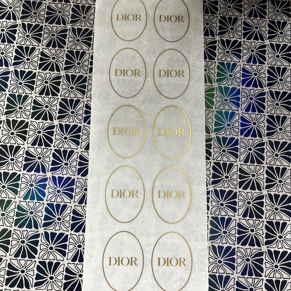 Dior Gold And Clear stickers 10 In One Sheet.