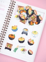 Mind Wave Japanese Food Washi Stickers/Pack of 50 /Japanese Rice Bowls