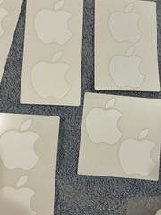 Lot of Original Authentic Apple Stickers Assorted Sizes Plus Reset Tool (14b)