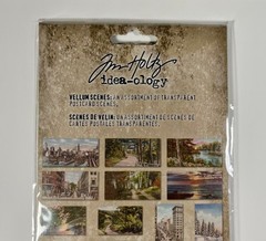 TH94028 IdeaOlogy Vellum Scenes 18 pc. Assortment Transparent Postcard Scenes