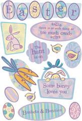 Acid and Lignin Free Scrapbooking Sticker Sheet, Easter Hunt