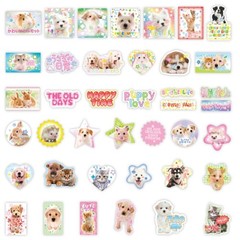 40Count Dog Cats Sticker for Scrapbook Notebook Water Bottle Phone Skateboard