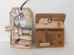 Junk Journal Add-on Inserts Envelope & Tag Set Vtg Style Tim Holtz Dolls Set D