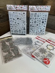 HUGE LOT Die Cuts Stamps Christmas Scrapbooking Junk Journaling Supplies Crafts