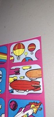 vintage Stickers Yellow Rainbows Airplanes Rockets Rare 1 Sheet Star Bright