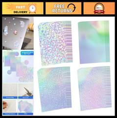 100PCS Holographic Laminate Sheets A4 Self-Adhesive Waterproof Sticker Paper – G