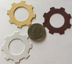 GEARS Die-Cuts(10pc)Steampunk •Cogs•Metal•Sprocket•Earthtone •Machine•Antique•••