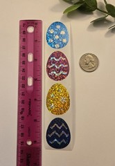 16 SPARKLE EASTER EGG STICKERS/EASTER STICKERS/SPRING STICKERS/HOLOGRAPHIC
