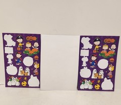 PEANUTS Thanksgiving & HALLOWEEN Mixed Stickers Sheets Lot, Holiday Snoopy
