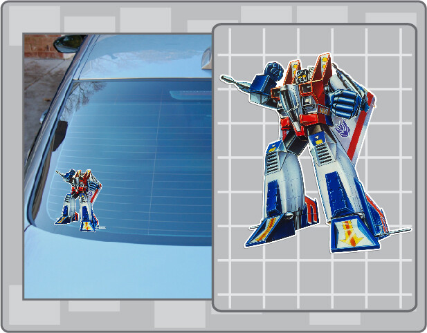 G1 STARSCREAM Box Art Vinyl Decal #1 Car Truck Window Transformers Sticker