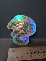 Vintage Stickers Motorcycle Holographic Prism Vending Sticker ODM 2002