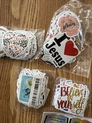 Lot Of 10 Packs Assorted Inspirational & Religious Stickers