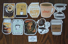 Coffee -Drink – Stickers – 10 Pieces – Choose between 3 styles! See Description