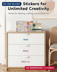 Uniclife 9840 Pcs 60 Sheets Letter Stickers 0.5 Inch Scrapbook Stickers, 1/2 Inc