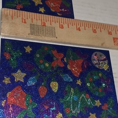 Vintage Hallmark Sticker Sheets Happy Christmas Tree Santa Claus Nativity Angel