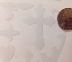 FAITH Plastic Shapes Transparent Stickers(18pc)Fantastic Plastic W/Flair•Crosses