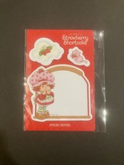 Strawberry Shortcake 3 Post-it Mini Sticky Note Pads Pom Pom Pen Scented Ink