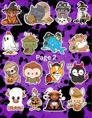 Halloween Animal Sticker Set – 64 Piece