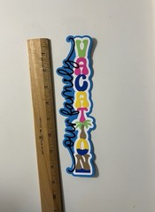 Our Family Vacation Scrapbook Title Handmade Individual Pieces Die Cut